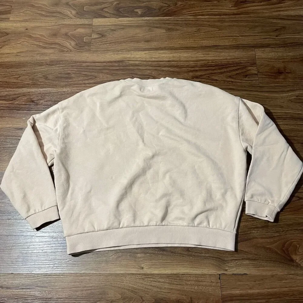 Miles by Madewell Sweater Beige Crew Neck Pullover Long Sleeve Women Size Medium